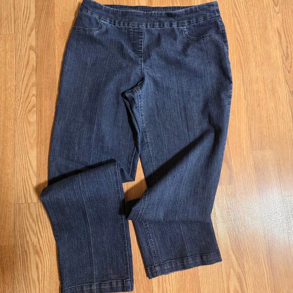 Slim Sation Denim Blue Straight Leg Jeans in Size 16 - Picture 2 of 3